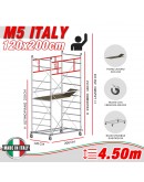 Trabattello M5 ITALY Altezza lavoro 4,50 metri