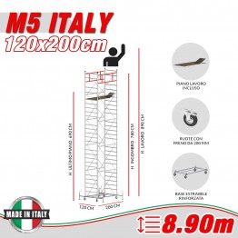 Trabattello M5 ITALY Altezza lavoro 8,90 metri