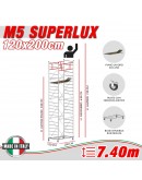 Trabattello M5 SUPERLUX Altezza lavoro 7,40 metri